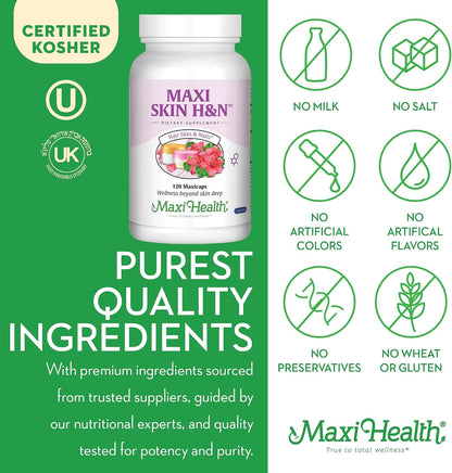 Maxi Health Vitaminas para Cabello, Piel y – La biotina contribuye al metabolismo energético normal. – Image 6