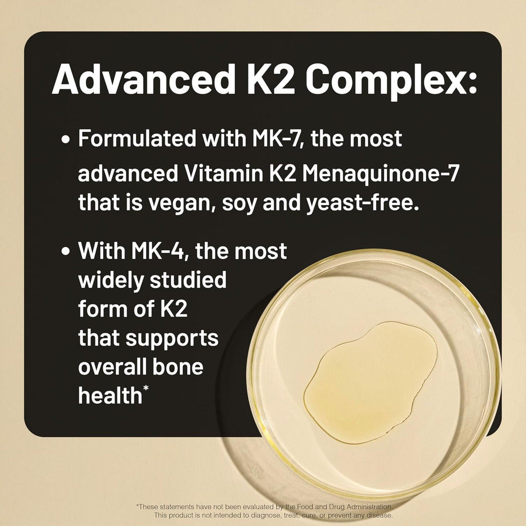 NatureWise Vitamina K2 600 mcg con MK-7 100 mcg y MK-4 500 mcg - Fórmula biodisponible mejorada - Complejo K para la salud ósea y cardíaca - Vegano, Sin Gluten, No GMO - 360 Cápsulas Blandas [Suministro para 1 Año]