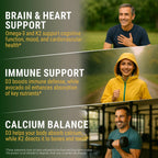 New Elements Liquid Vitamin D3 + K2 Drops 10,000 IU with Omega-3 – Alta Absorción | Base de Aceite de Aguacate Puro | No Transgénico – 60 ml