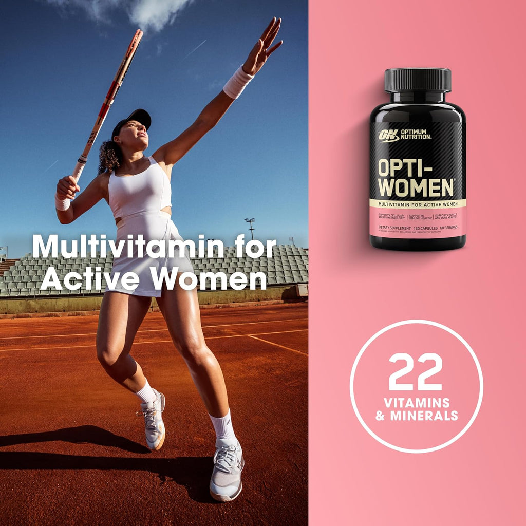 Optimum Nutrition Opti-Women Multivitamínico Diario para Mujeres con Hierro, 120 Cápsulas
