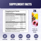 NATION HEALTH MD Complemento para el Apoyo Inmunológico con Saúco, Zinc, Vitaminas C, D3 y E - 60 Cápsulas