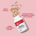 Vimergy Adapto B Complex – Complejo B con 8 Vitaminas B Activas, Rodiola y Espino Blanco – 120 Cápsulas