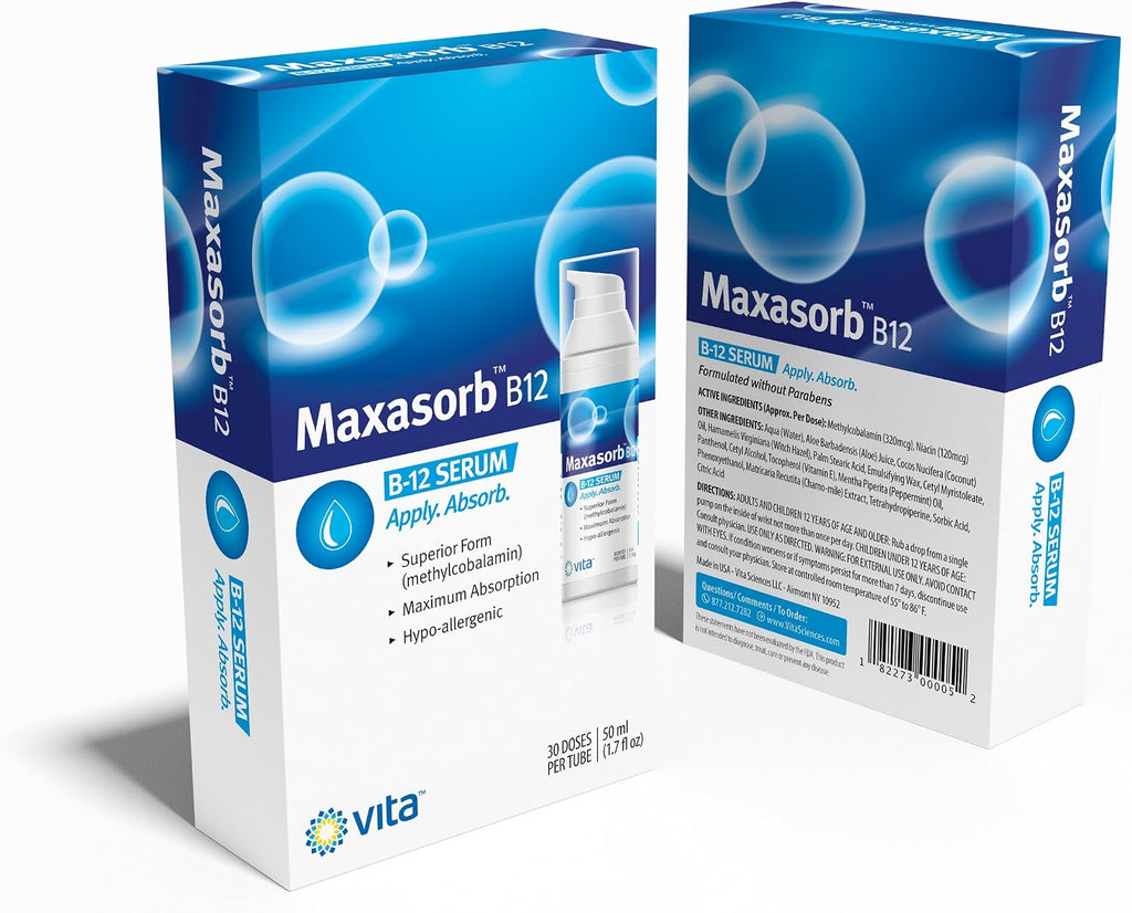 Crema de Vitamina B12 Maxasorb - Methylcobalamin 1000 mcg - 1.7 oz
