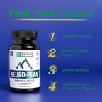 Zhou Neuro-Peak - Suplemento Cerebral con Ginkgo, Rhodiola y B12, 30 Cápsulas Vegetales