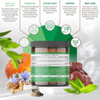 Pre + Probiotic Powder for Dogs with Digestive Enzymes - Sabor a Hígado de Ternera Natural - 120 Dosis
