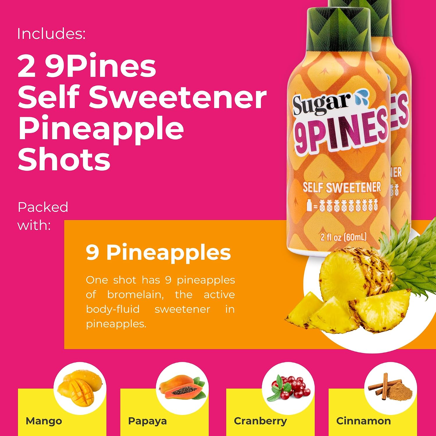 Sugar Splash Pack Noche: Tabletas de Sabor, Shots de Piña y Chupete Supresor