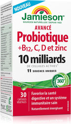 Probiótico Avanzado con Vitaminas B12, C, D y Zinc