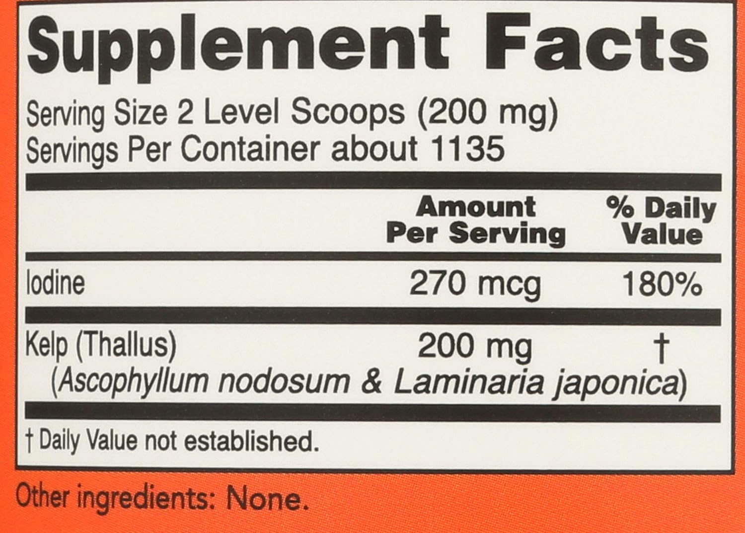 Polvo de Algas Marinas Orgánico - NOW Foods - 227 g (8 oz)