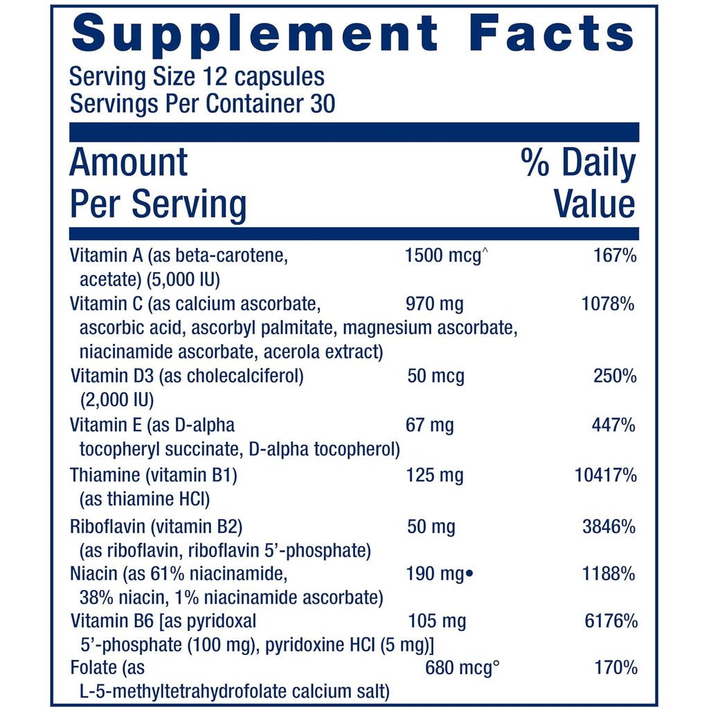 Life Extension Mix Cápsulas Sin Cobre - Fórmula Avanzada Multivitamínica y Mineral, 360 Cápsulas