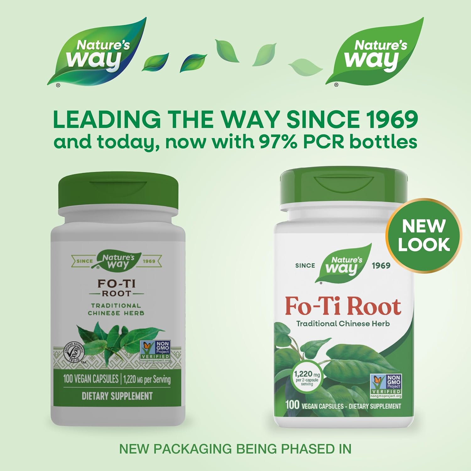 Nature's Way Raíz de Fo-Ti, 1220 mg por Dosis, 100 Cápsulas Veganas