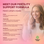 Natures Craft Suplemento de Fertilidad Femenina con Vitaminas Prenatales, 60 Cápsulas