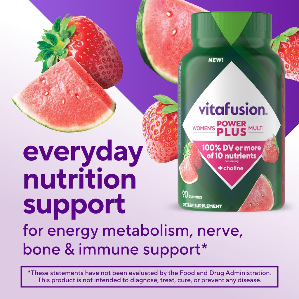 vitafusion Power Plus Multivitamínico para Mujer, Gomitas 90 uds