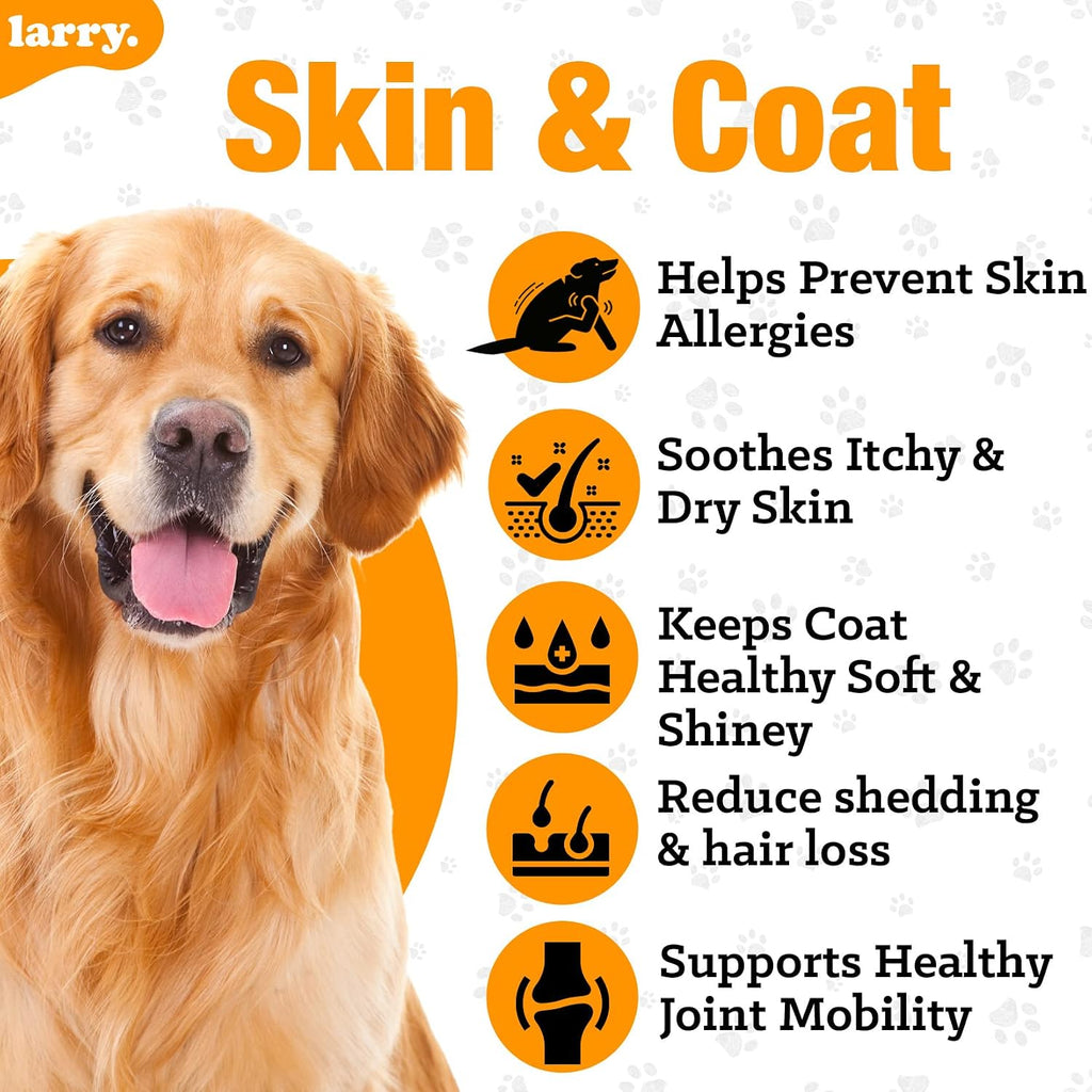 Aceite de Salmón para Perros – Piel y Pelaje | Larry | 120 Masticables Blandos