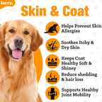 Aceite de Salmón para Perros – Piel y Pelaje | Larry | 120 Masticables Blandos
