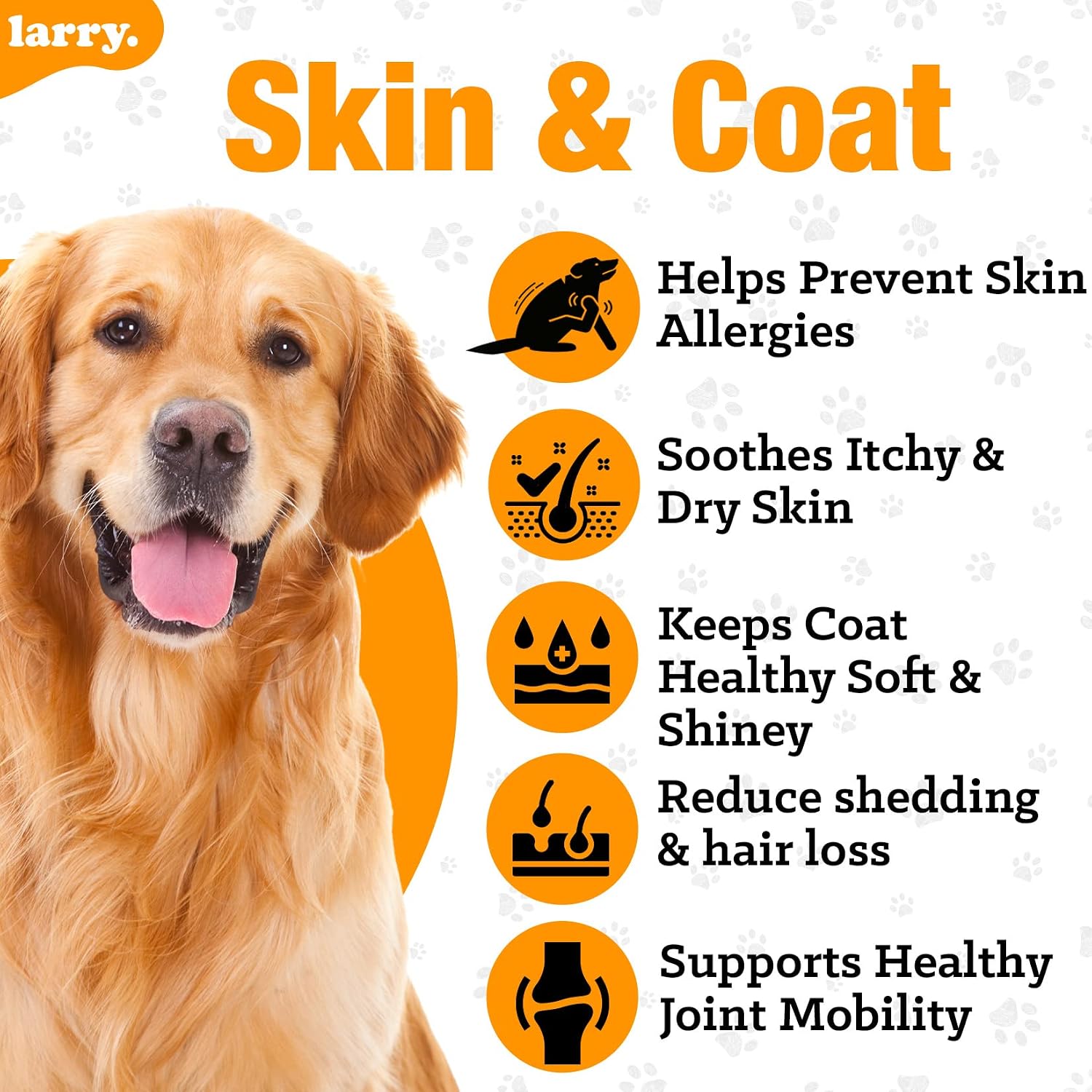Aceite de Salmón para Perros – Piel y Pelaje | Larry | 120 Masticables Blandos