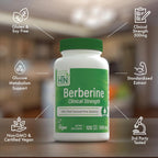 Health Thru Nutrition Berberine HCl 500mg 120 Capsules | High Potency Berberine Supplement | Certified Vegan | Non-GMO | Soy Free