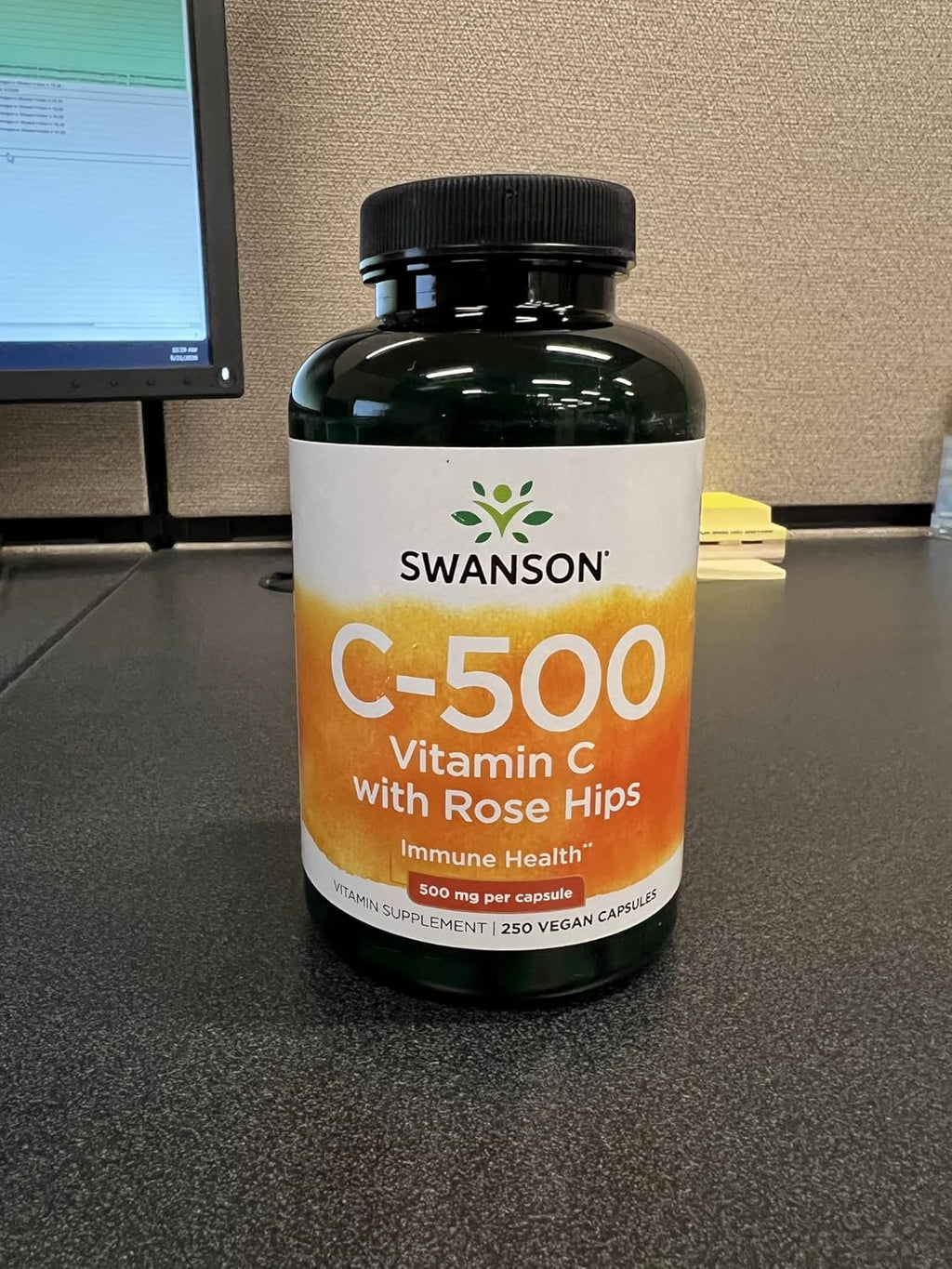 Swanson Vitamina C 500 mg con Rosa Mosqueta, 250 cápsulas