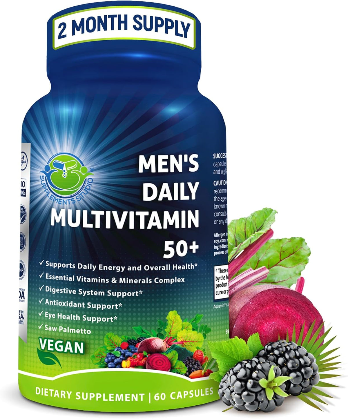 Women's Daily Multivitamin with Iron - Vegan Methylated Multivitamin for Women with Biotin, Organic Superfoods, Probiotics, B-Complex - Energy, Gut & Optimal Health Support – Easy to Swallow Capsules - görsel 10