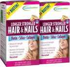 Applied Nutrition Longer Stronger Hair & Nails - Cápsulas Líquidas de Biotina, Sílice y Colágeno (Pack de 4, 240 Cápsulas - 120 Dosis)