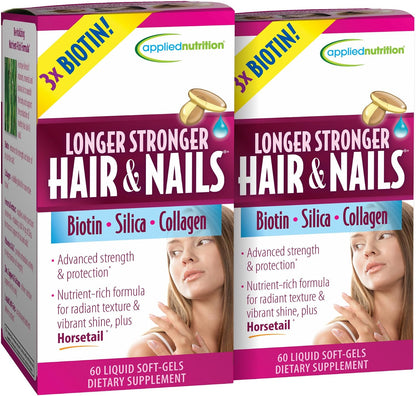 Applied Nutrition Longer Stronger Hair & – La biotina contribuye al mantenimiento de la piel en condiciones – Image 10
