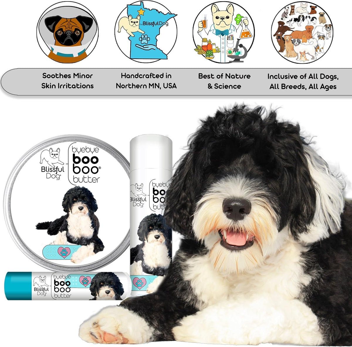 Portuguese Water Dog Boo Boo Butter, 0.50 oz – Manteca de cacao : rica en antioxidantes. – Image 5