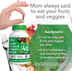 Botanic Choice - Mega Fruits & Veggies Blend - 42 Frutas y Verduras - 60 Cápsulas