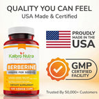 Berberina HCL 1000mg - Suplemento de Berberina, Vegano y Sin Gluten (120 Cápsulas)