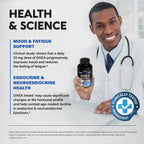 DHEA 25mg Micronizado - Suplemento Hormonal para Mujeres y Hombres - 120 Cápsulas Veganas