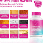 Pink Stork Suplementos de Fertilidad para Mujeres - 120 Cápsulas