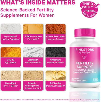Pink Stork Suplementos de Fertilidad para – Ashwagandha: Una planta adaptógena que ayuda a reducir el estrés. – Image 2