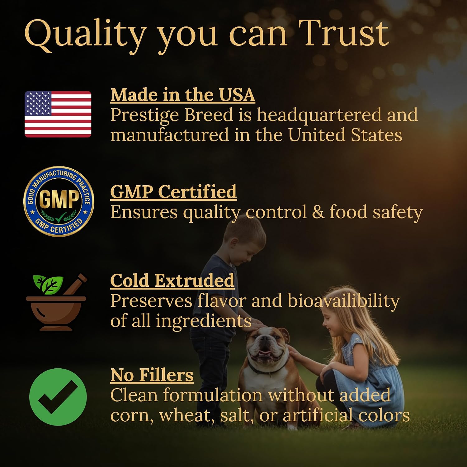 Prestige Breed Multivitamínicos para Bulldog, Nutrición Equilibrada, 90 Comprimidos, Hecho en USA con Bacon de Verdad