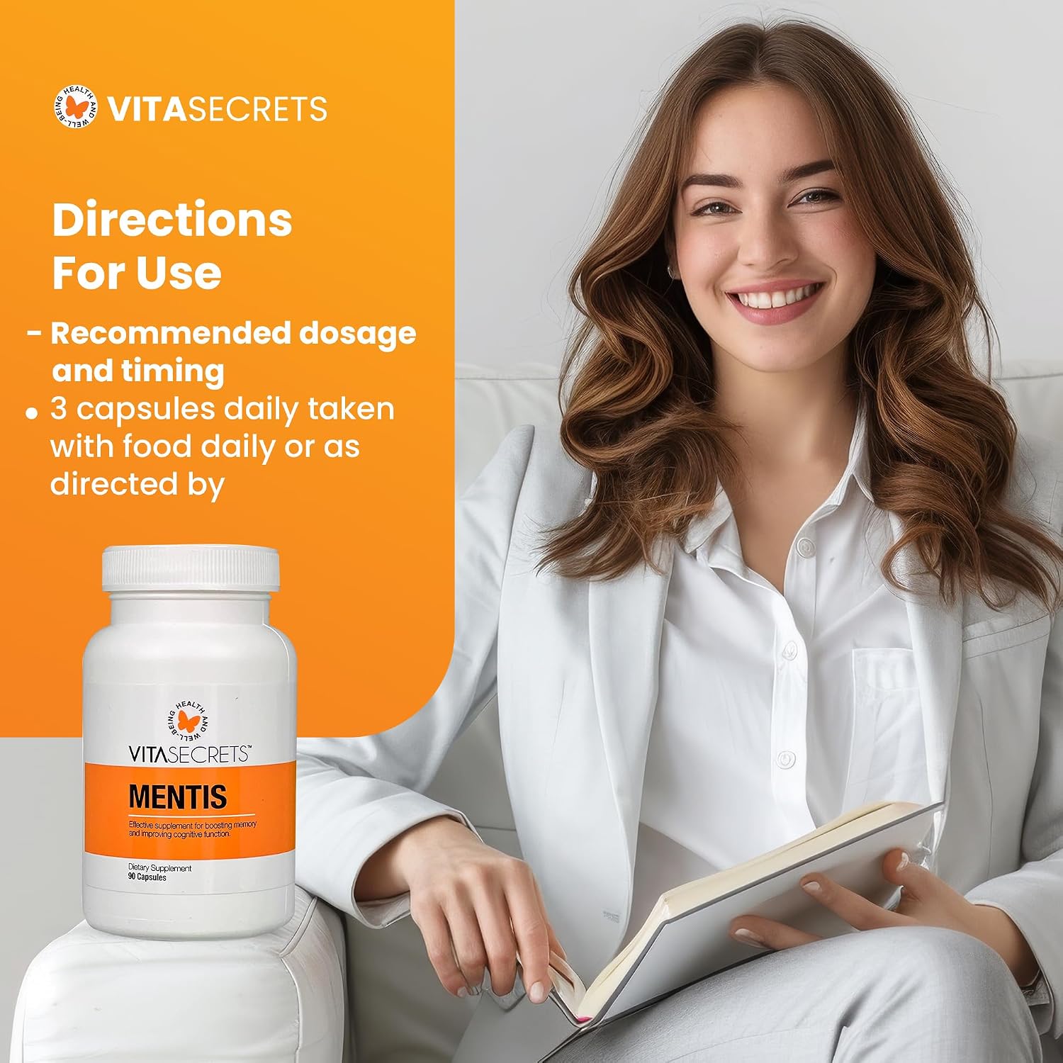 Vitasecrets Mentis Memory & Cognition Support Supplement - 90 Cápsulas