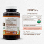 Secrets of the Tribe Horsetail USDA Organic – Cola de Caballo Ecológica en Cápsulas Vegetales (120 Cápsulas)
