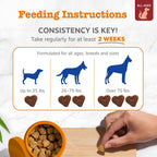 Zesty Paws Multivitamínico para Perros, Snack Masticable con Omega 3, Glucosamina y CoQ10 – 90 unidades – Sabor Bisonte