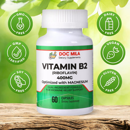 Vitamina B2 Riboflavina 400mg con Magnesio – – Metabolismo normal del hierro – Image 5