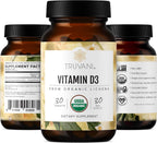 Truvani Vitamina D3 Orgánica Vegana - 30 Comprimidos