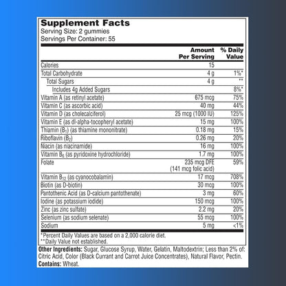 One A Day Men's 50+ Gummies, Multivitamínico – Apoyo al sistema inmunitario: Las vitaminas A, C y D contribuyen al – Image 2