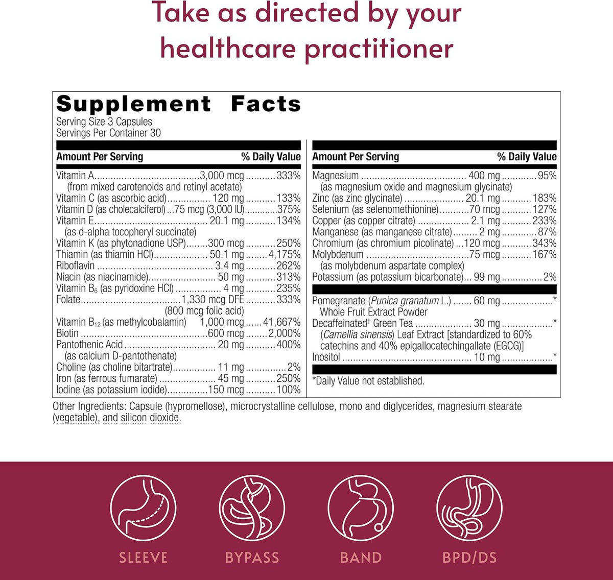 Bariatric Advantage Ultra Multi con Hierro, – Minerales como zinc, selenio, cobre y potasio, que desempeñan – Image 4