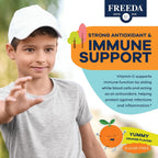 FREEDA Vitamin C Kids Gominolas de Vitamina C Sin Azúcar - Sabor Naranja - 60 Unidades