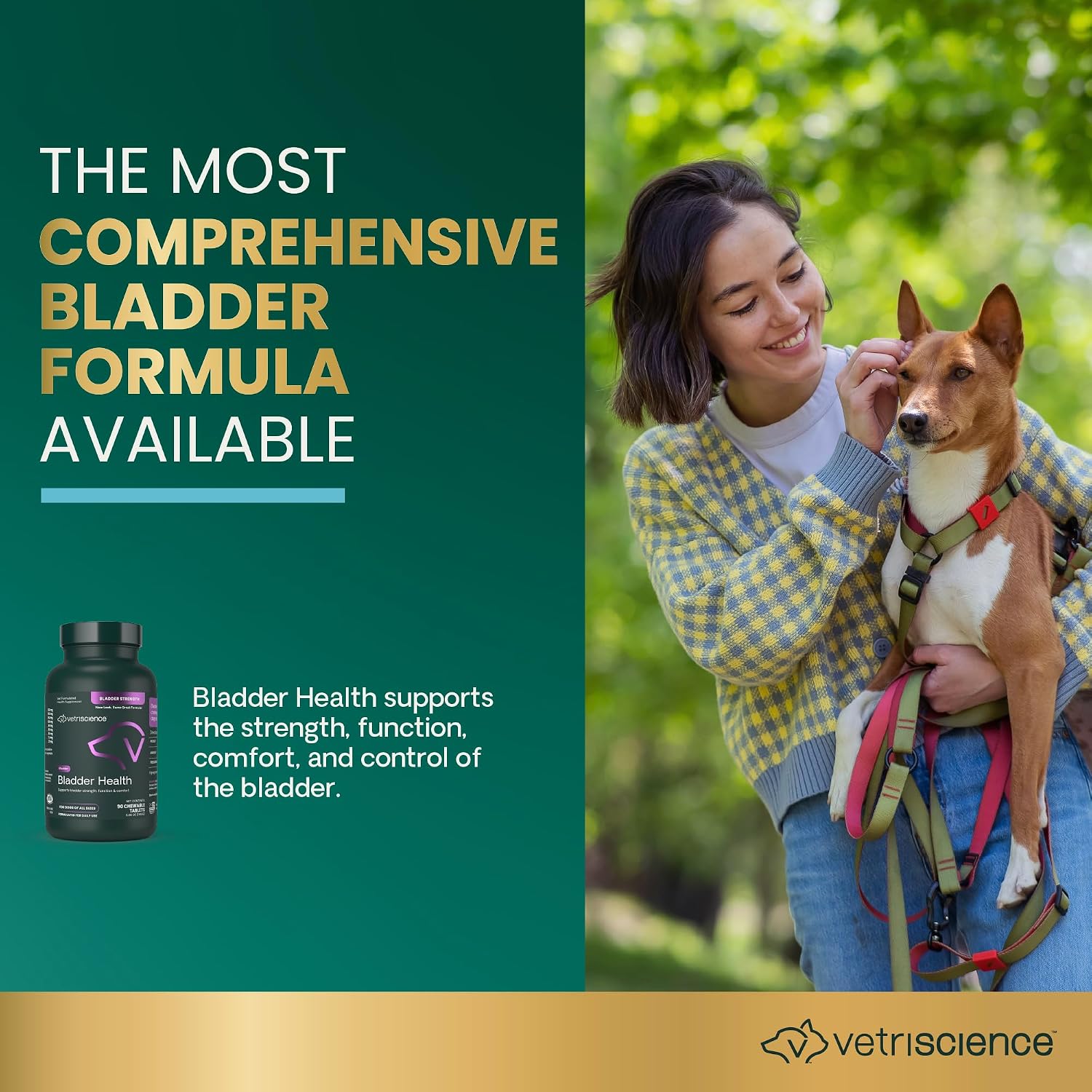 VetriScience Bladder Health – Suplemento para la salud urinaria en perros, 90 comprimidos masticables