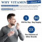Living Well Dr. Michelle Vitamina D3 10.000 UI con K2, 60 Cápsulas