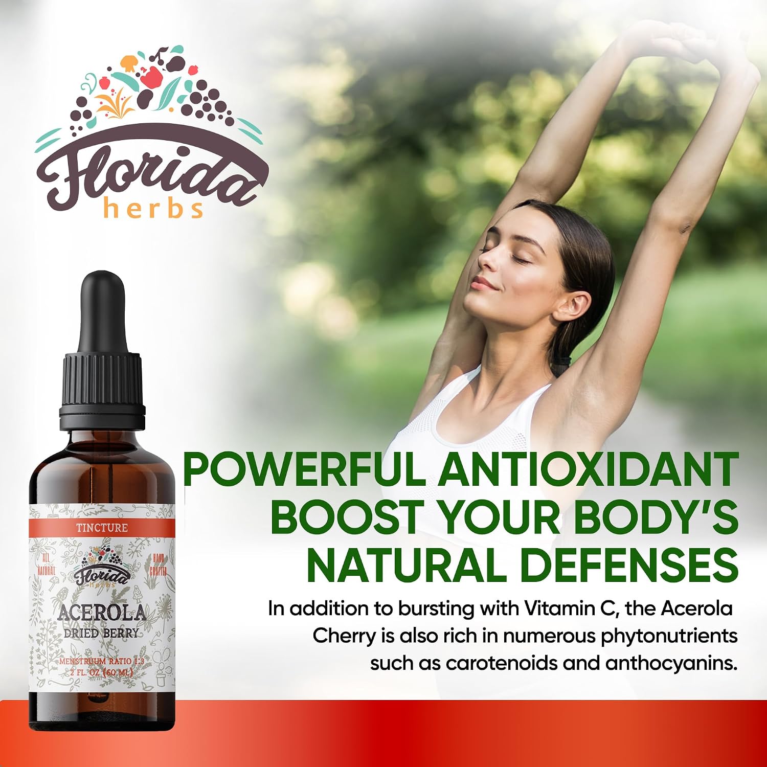 Tintura de Acerola Orgánica - Vitamina C Natural