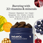 PetLab Co. Multivitamínico 22 en 1 para perros - Masticable sabor cerdo