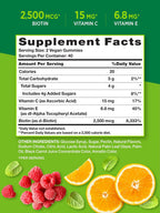 Nature's Truth Gominolas para Cabello, Piel y Uñas con Biotina - 140 Gominolas Veganas Sabor Fruta