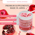 Umeken Pomegranate Zakuro Ball - Complemento Masticable de Granada con Vitaminas y Minerales, 360 comprimidos (Paquete de 2 Botellas)