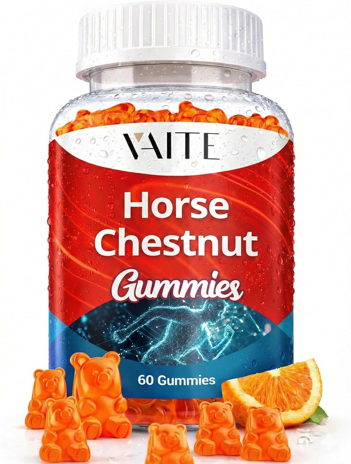 VAITE Suplemento de Extracto de Castaño de Indias, Apoyo Venoso y Circulatorio, Gomitas Veganas sin Gluten