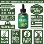 Peak Performance Gotas Líquidas Orgánicas de Vitamina A - Suplemento Vegano con Retinil Palmitato de Alta Biodisponibilidad - Sin Gluten, Sin Azúcar - 30 ml