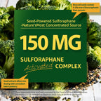Suplemento de Sulforafano Liposomal 150mg - Gominolas con Extracto de Brócoli, Quercetina y Glutatión - 120 unidades