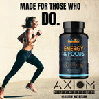 Axiom Nutrition Energy and Focus Extra Strength - 200mg Cafeína y Melena de León, 60 Cápsulas