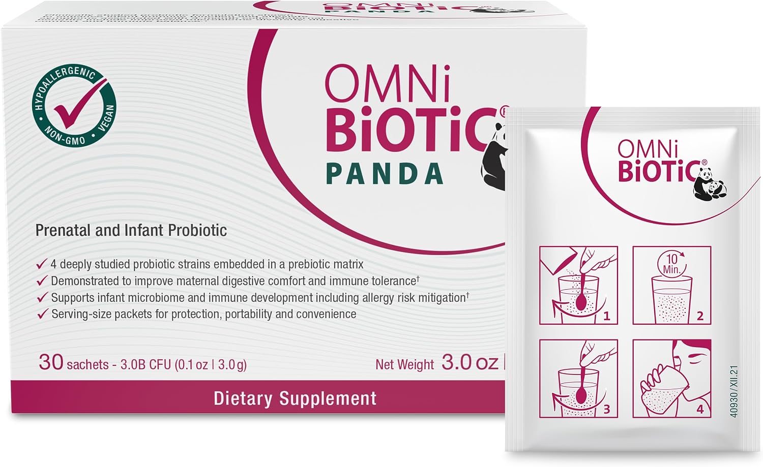 OMNi BiOTiC Panda - Probiótico Prenatal e Infantil (1 Pack)